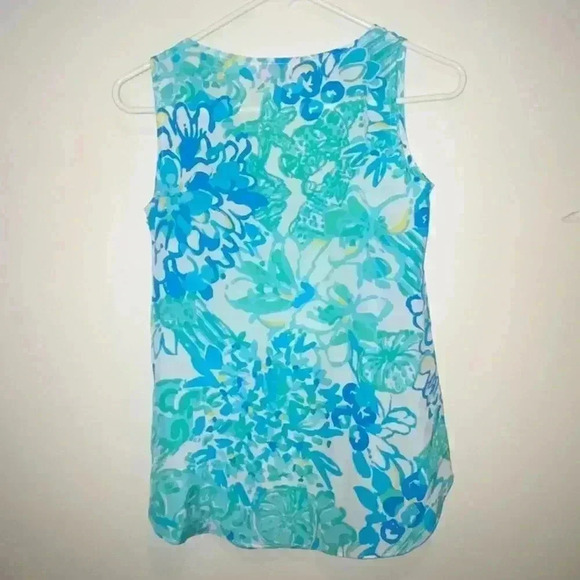 Lilly Pulitzer Dahlia Silk Tank Top Color “Resort White In A Pinch” - Picture 4 of 5